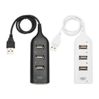 Multi Usb Hub 4 Port High Speed Slim Compact Expansion Smart Splitter Oz Au - White