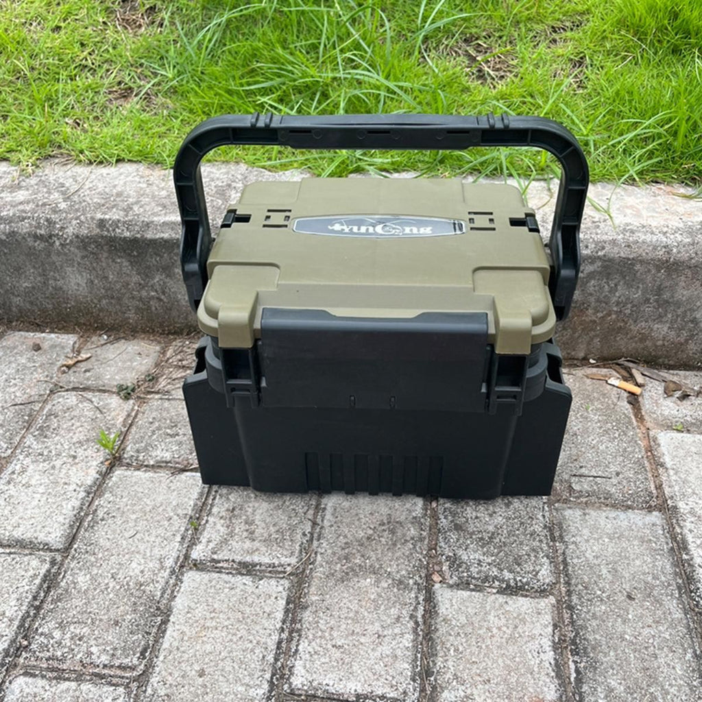 Multifunctional Fishing Tackle Box Portable Gear Storage Case Organizer Tool Box - Blue