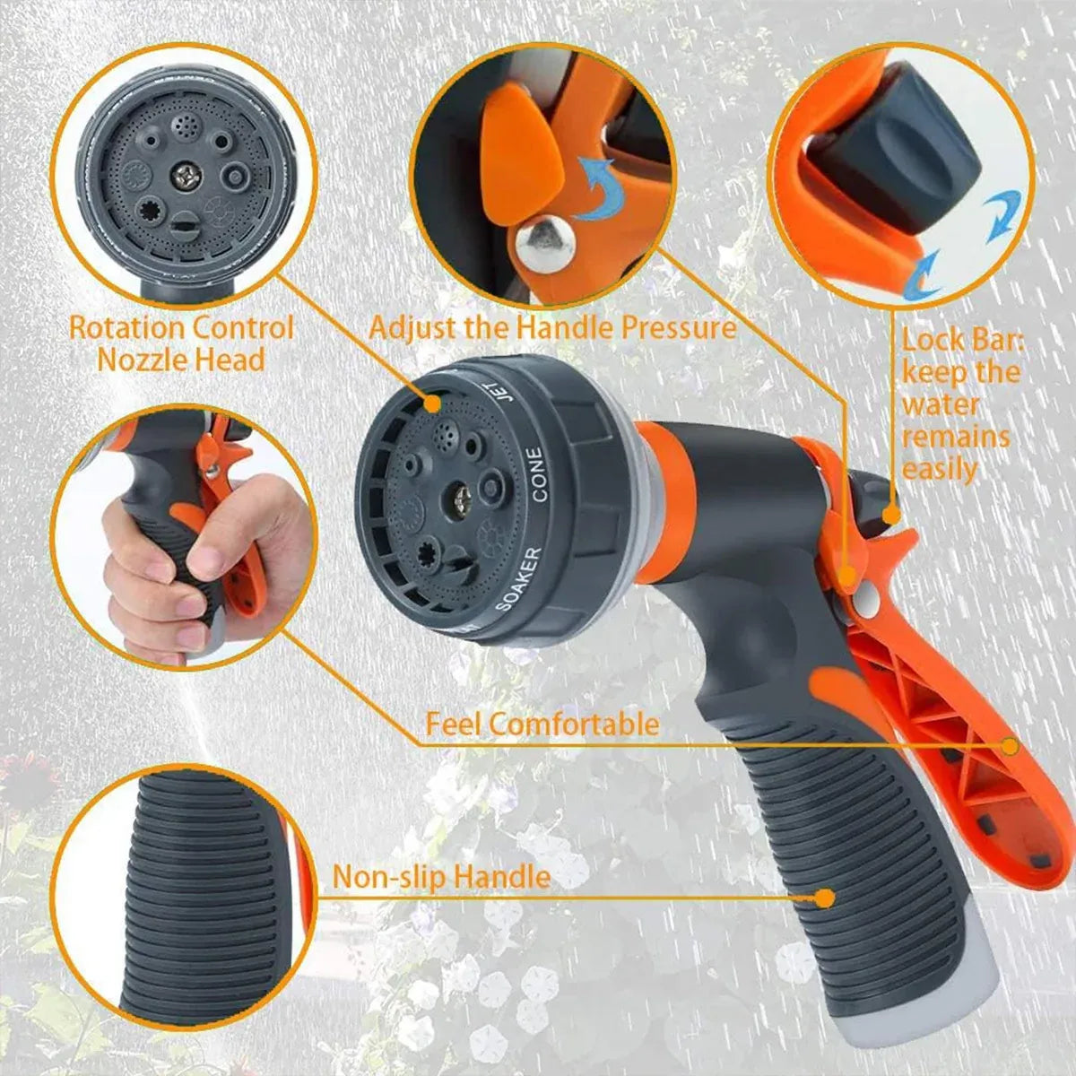 Multifunctional High Pressure Water Sprayer for Home Garden and Vehicle Cleaning