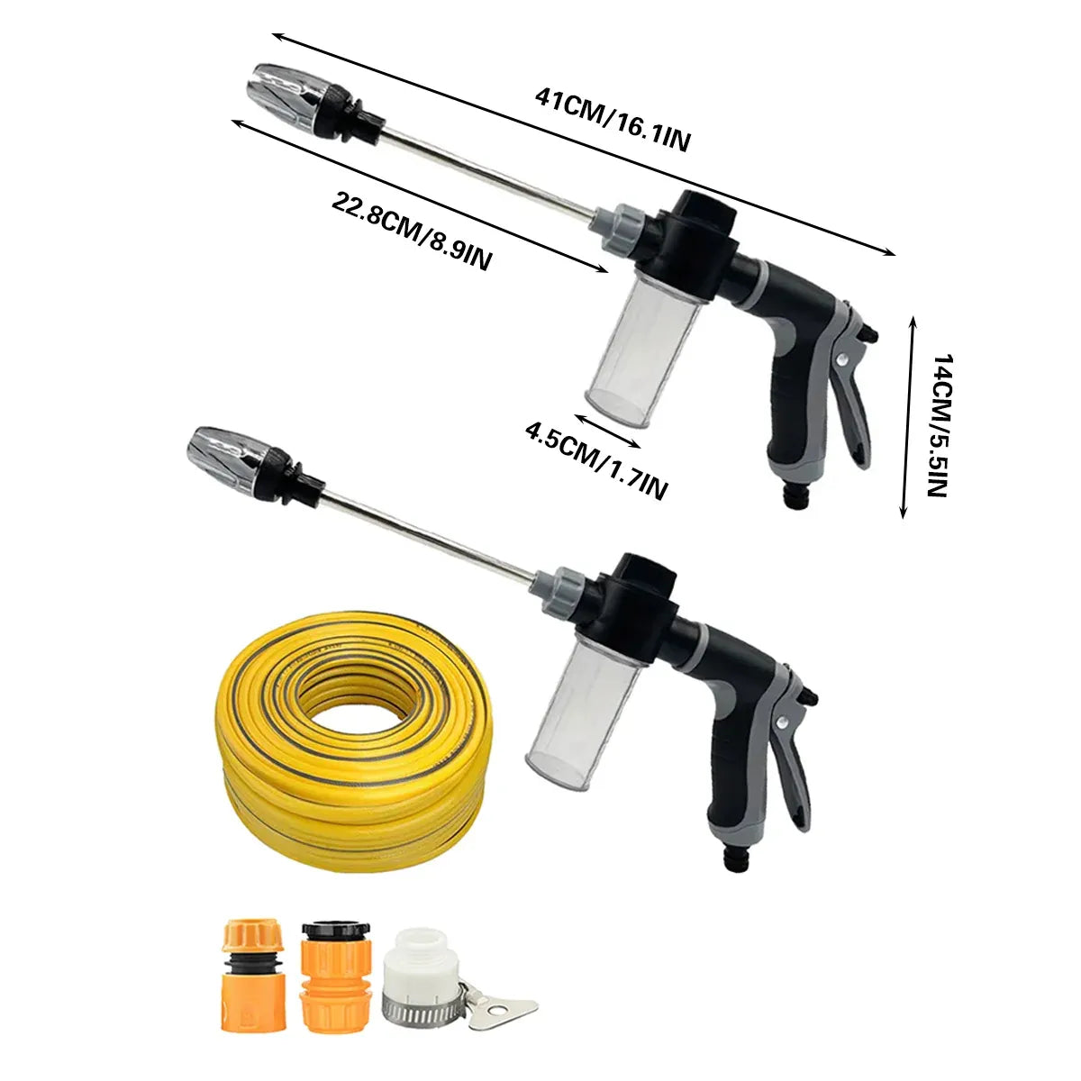 High Pressure Long Pole Water Spray Nozzle Household Car Wash Cleaning Sprayer - Car Wash Sprayer Set