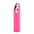 450ml Neoprene Water Bottle Holder Bag Insulated Cover Carrier with Strap - Pink
