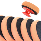 5pcs Car Polishing Sponge with Handle Manual Buffing Pads for Auto Detailing