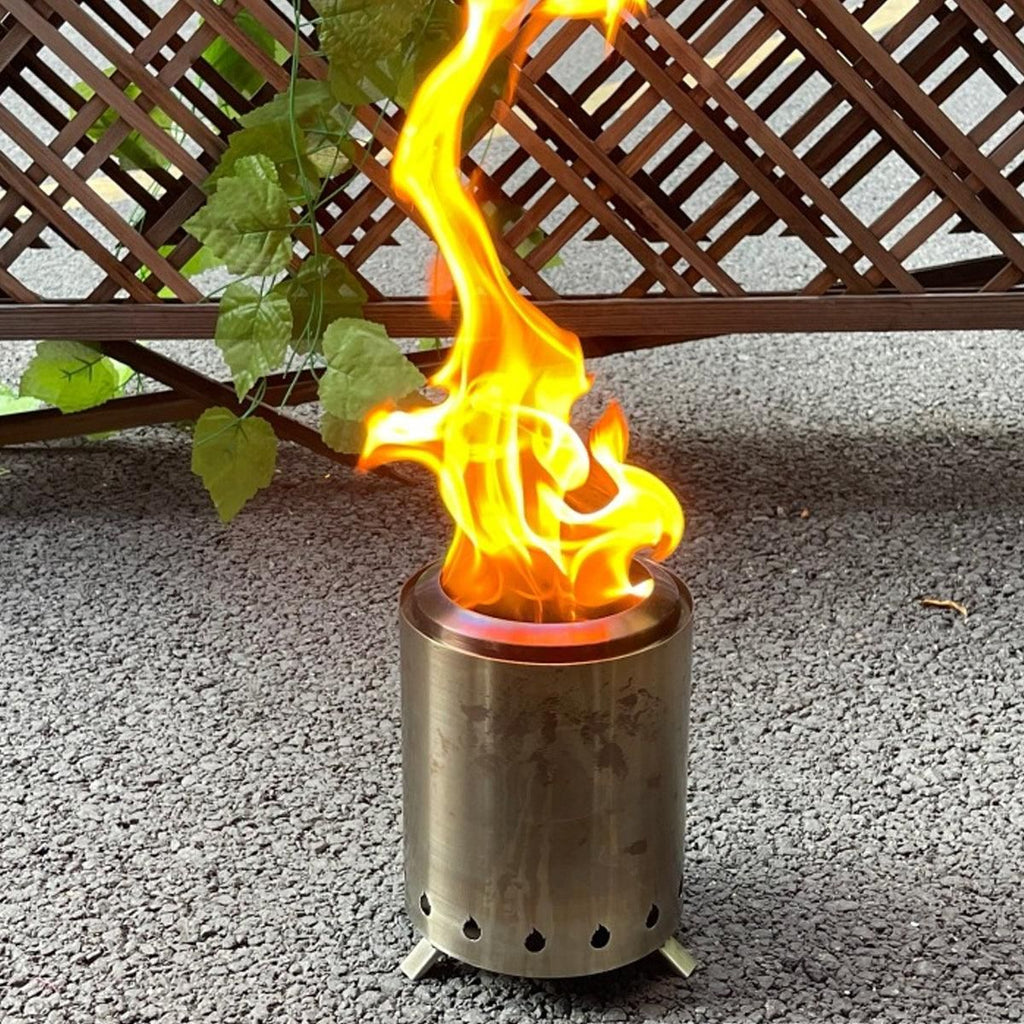 Outdoor Portable Wood Stove Low Smoke Solid Fuel Camping Cooking Heater