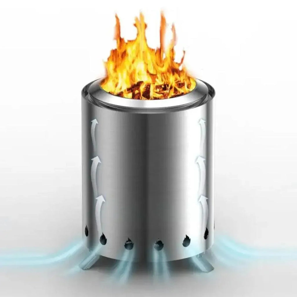 Outdoor Portable Wood Stove Low Smoke Solid Fuel Camping Cooking Heater