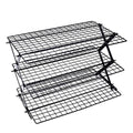 3/4 Tier Camping Dining Rack Iron Shelf Portable Picnic Rack Foldable Storage Table - 3 Layers