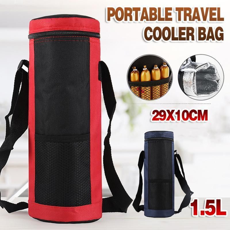 New Wine Portable Travel Cooler Bag Insulated Wine Bottle Tote Carrier - Red