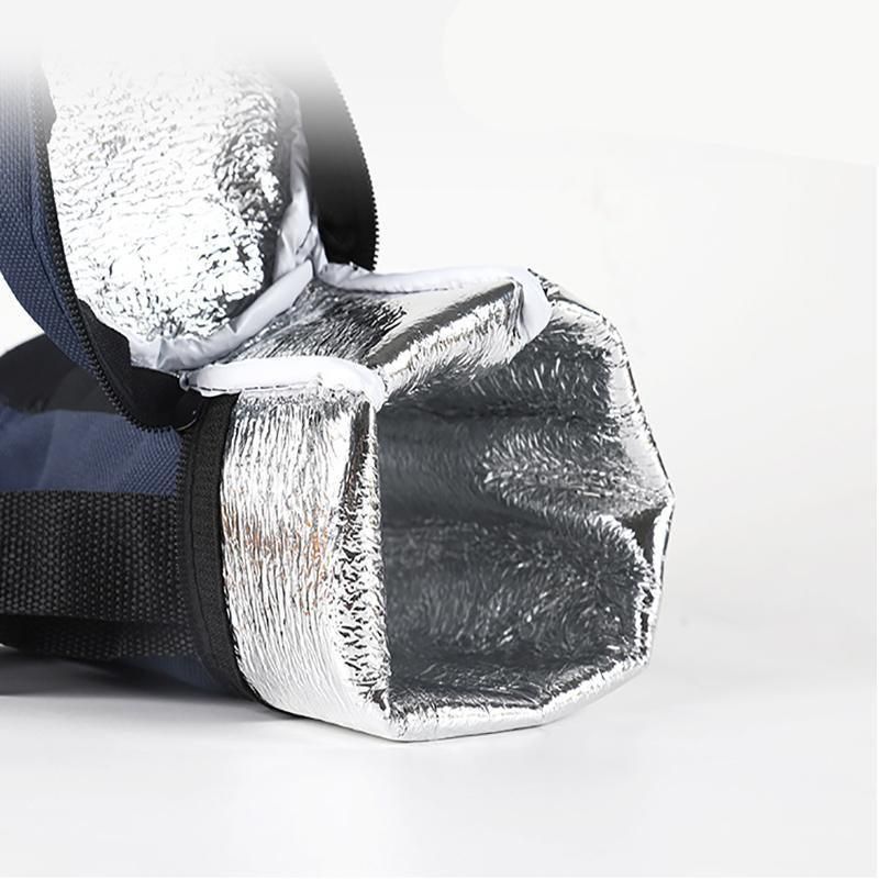 New Wine Portable Travel Cooler Bag Insulated Wine Bottle Tote Carrier - Navy Blue