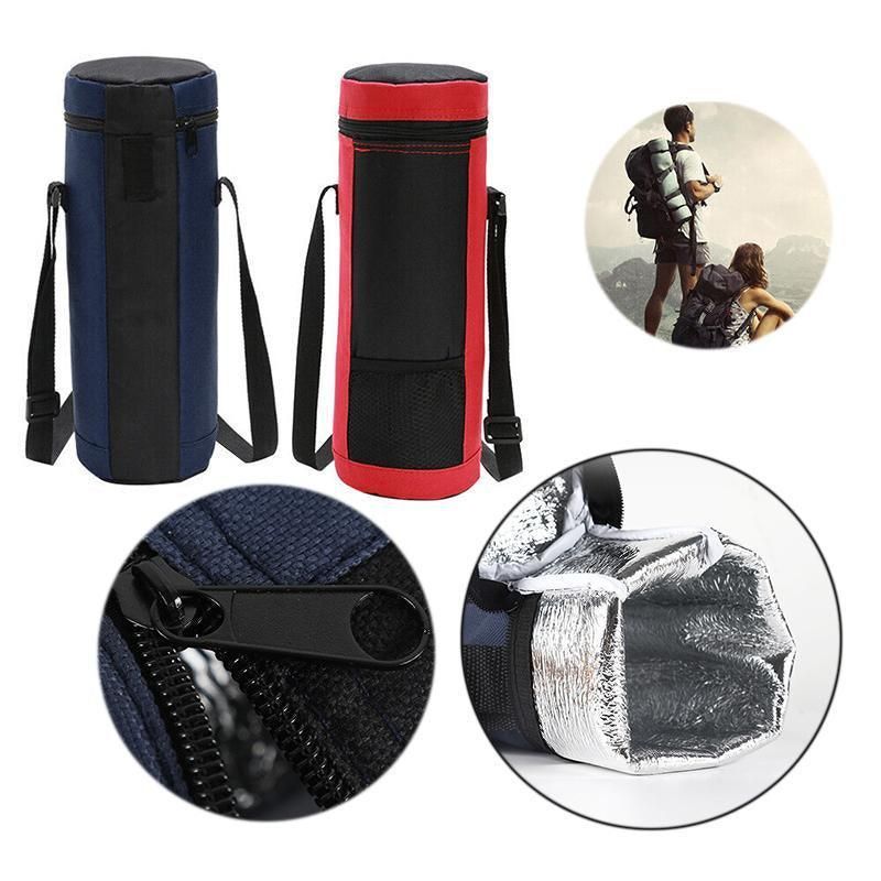 New Wine Portable Travel Cooler Bag Insulated Wine Bottle Tote Carrier - Navy Blue