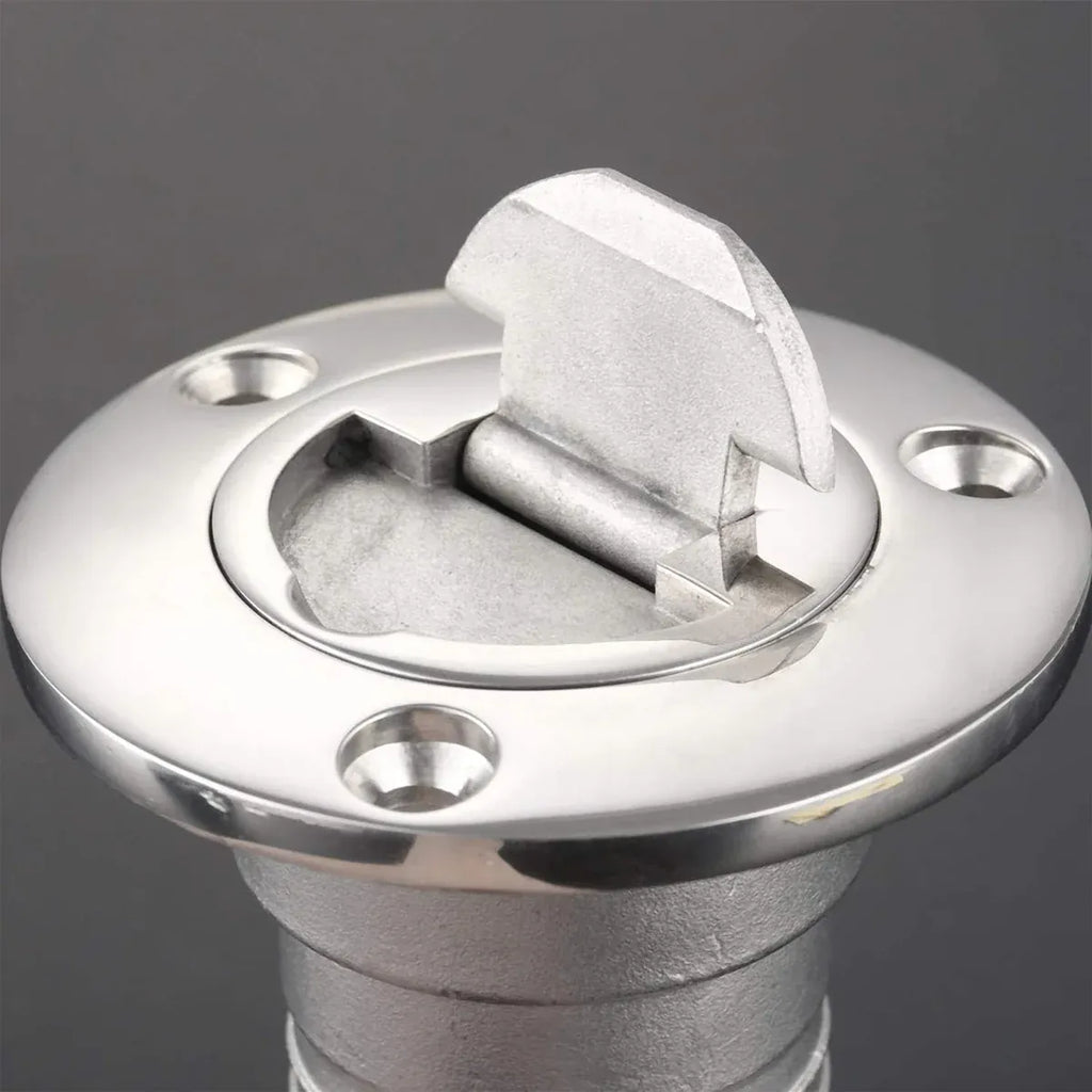 Stainless Steel Fuel Water Deck Filler Cap Flip Top Marine Yacht Boat Accessory