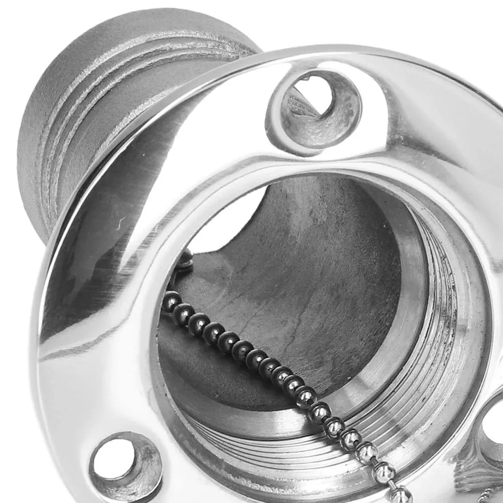 Stainless Steel Fuel Water Deck Filler Cap Flip Top Marine Yacht Boat Accessory