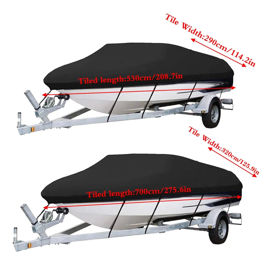 Boat Cover Model Waterproof Outdoor Yacht Dust Protector Hull Shield Blue Tarp - 530x290cm