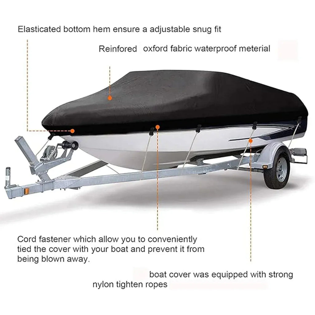 Boat Cover Model Waterproof Outdoor Yacht Dust Protector Hull Shield Blue Tarp - 700x320cm