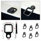 6PCS Black Heavy Duty Fixing Point Anchor Eye Tie Down Lashing Loop D-Ring Hook