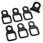 6PCS Black Heavy Duty Fixing Point Anchor Eye Tie Down Lashing Loop D-Ring Hook
