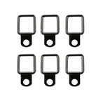 6PCS Black Heavy Duty Fixing Point Anchor Eye Tie Down Lashing Loop D-Ring Hook