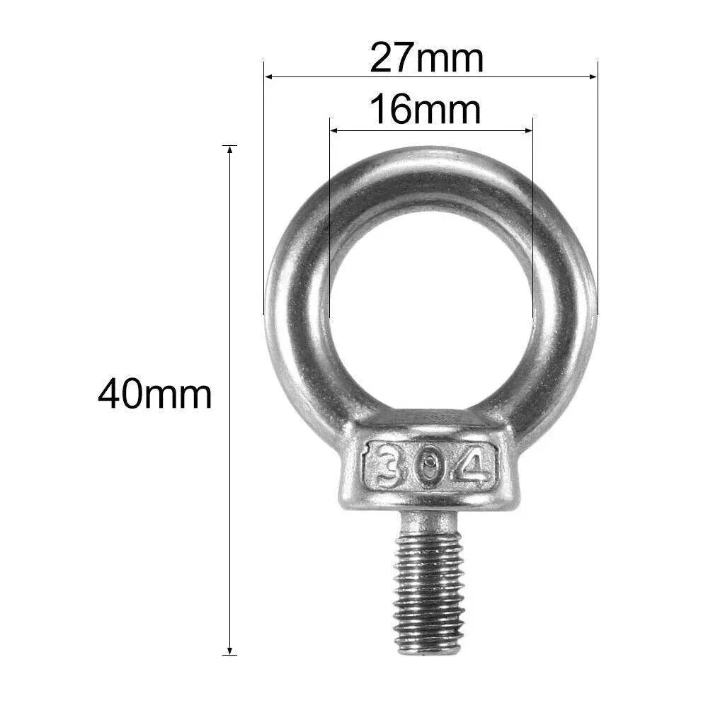 4/8PCS Eye Bolt Tie Down Kit For Rhino Pioneer Platform Roof Rack Fix The 4WD Awning - 4PCS