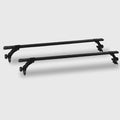 120cm Universal Rain Gutter Car Roof Rack Cross Bars Black Adjustable Brackets Medium