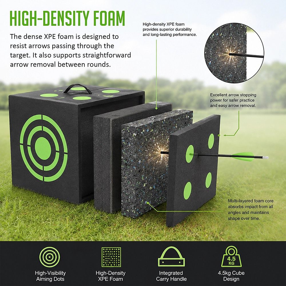 Archery 3D Targets High Density Foam 40cm Cube Bow Arrow Shooting Practice