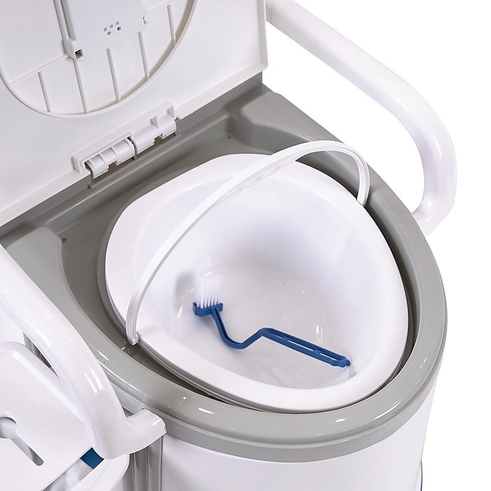 19L Camping Portable Toilet – Outdoor & Indoor Travel Commode Potty with Built-In Tissue Box