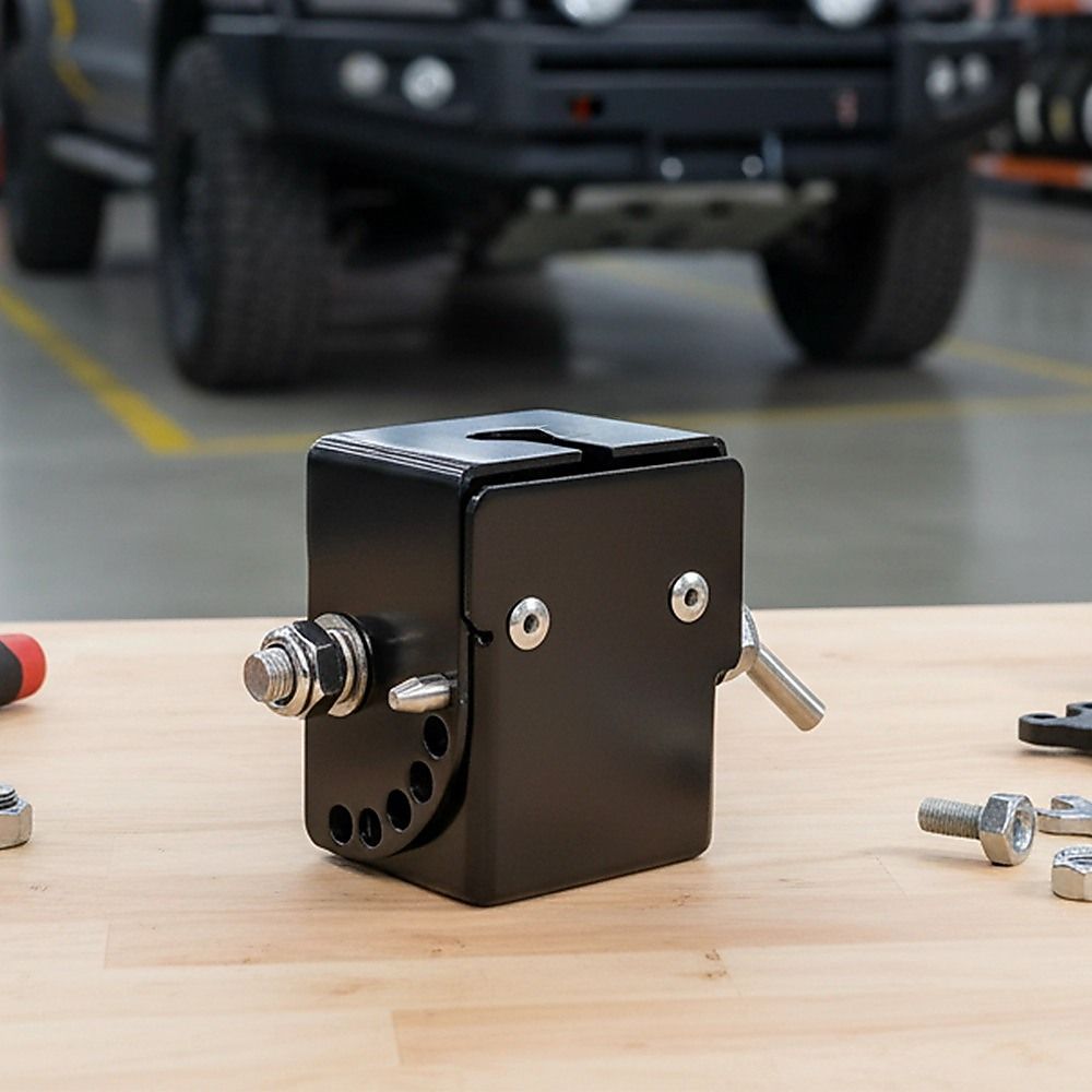 Adjustable Folding UHF Antennas Mount Bracket – Black Bullbar Clamp