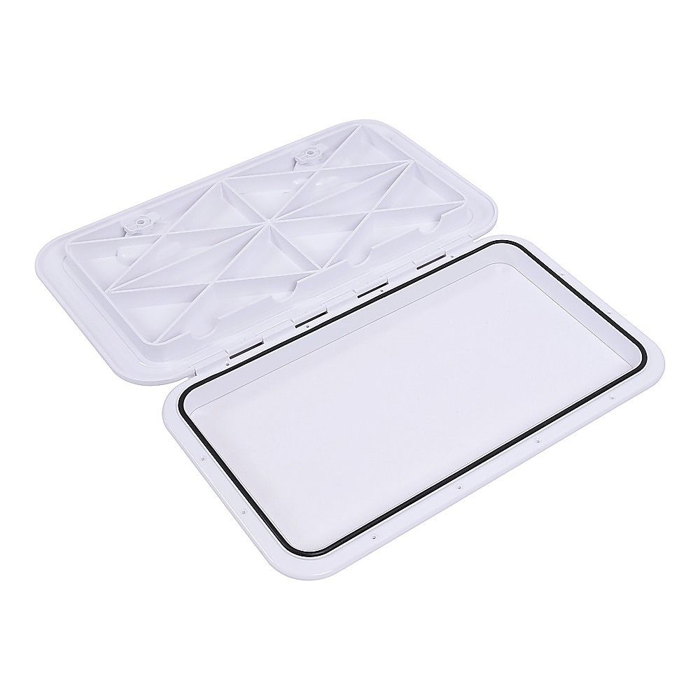 606 x 353mm White Boat Access Hatch – Marine Deck Inspection Lid for Boat, Yacht & RV Use