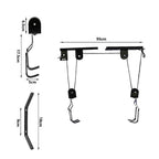 Heavy Duty Bike Hoist Pulley Lift – Garage Ceiling Bicycle Storage Rack w/ Lock
