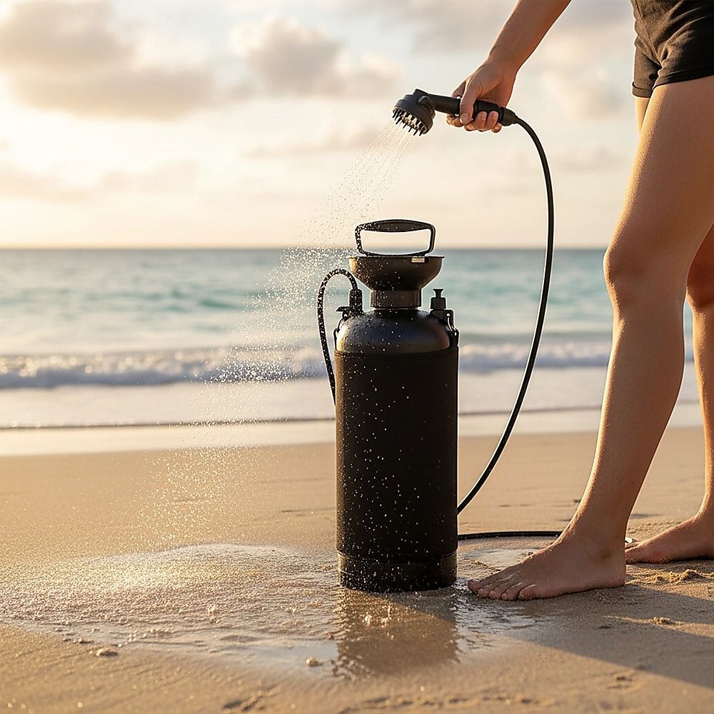 Portable 12L Camping Shower - 10 Spray Modes & Lock Switch