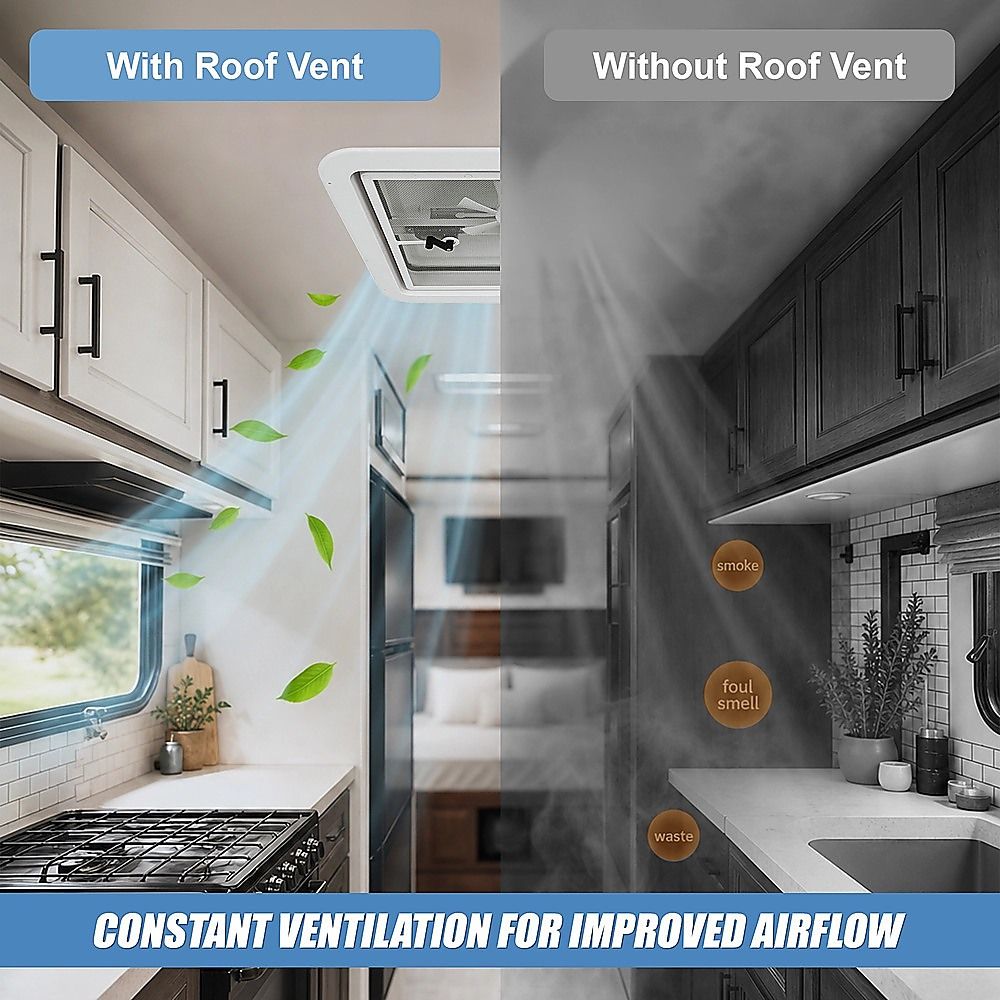 400x400mm Roof Vent Skylight for Caravan Motorhome