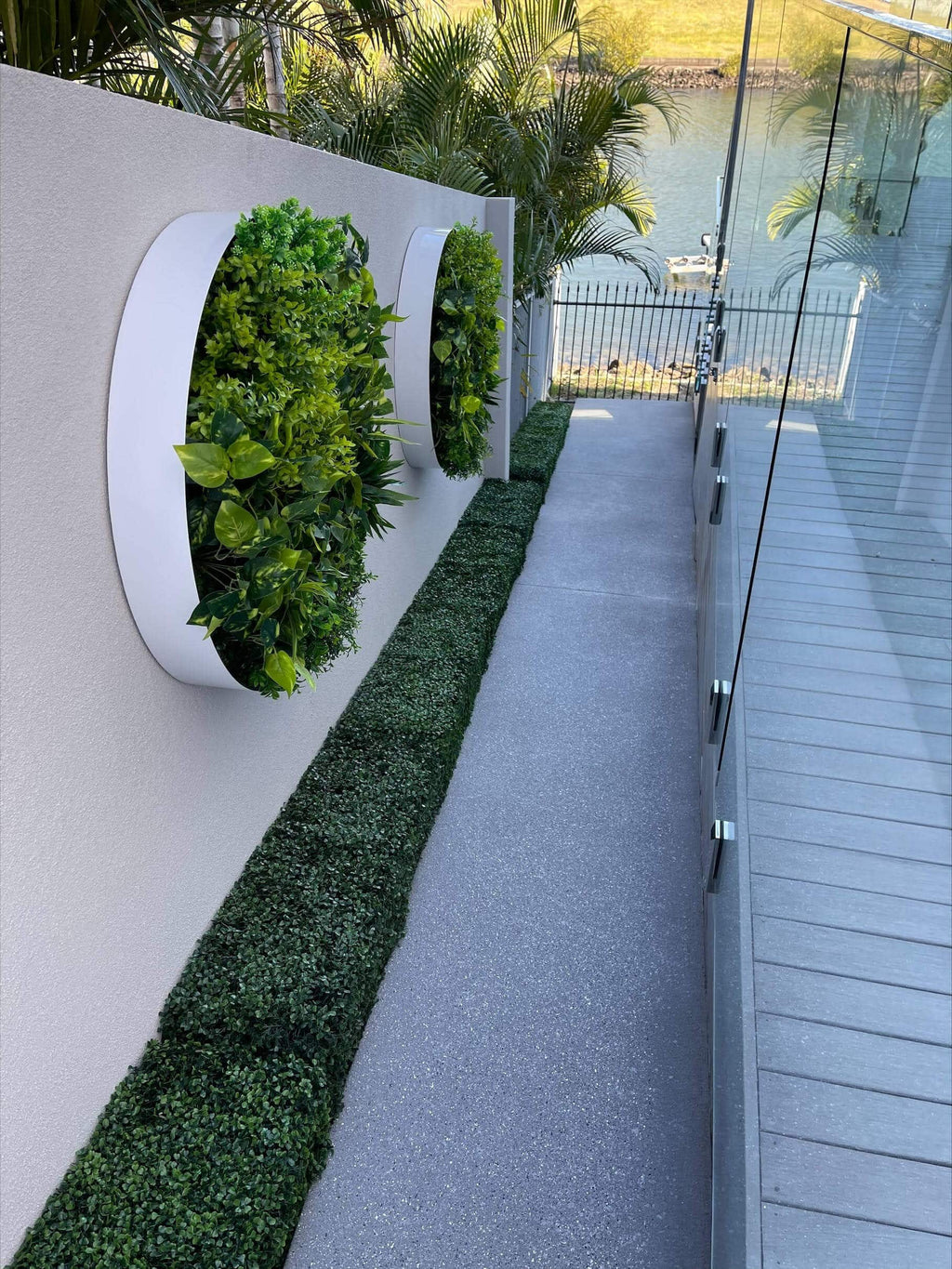 Portable Boxwood Hedge UV Resistant 25cm High 100cm Long