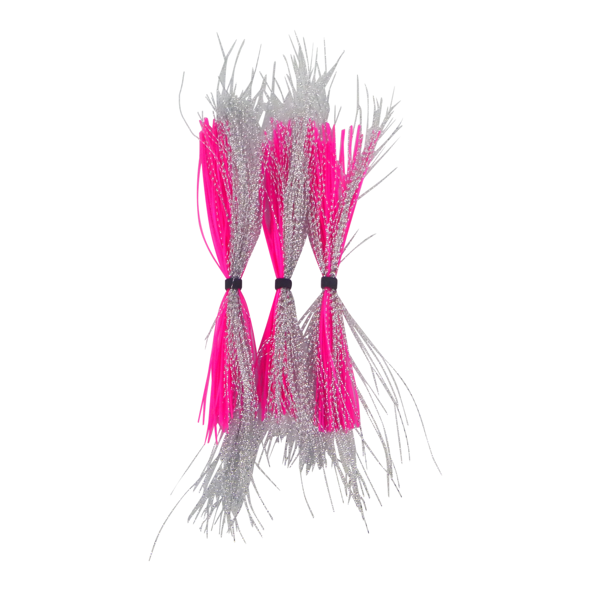Dekoi Krystal Flash Lure Skirts, Silver Pink