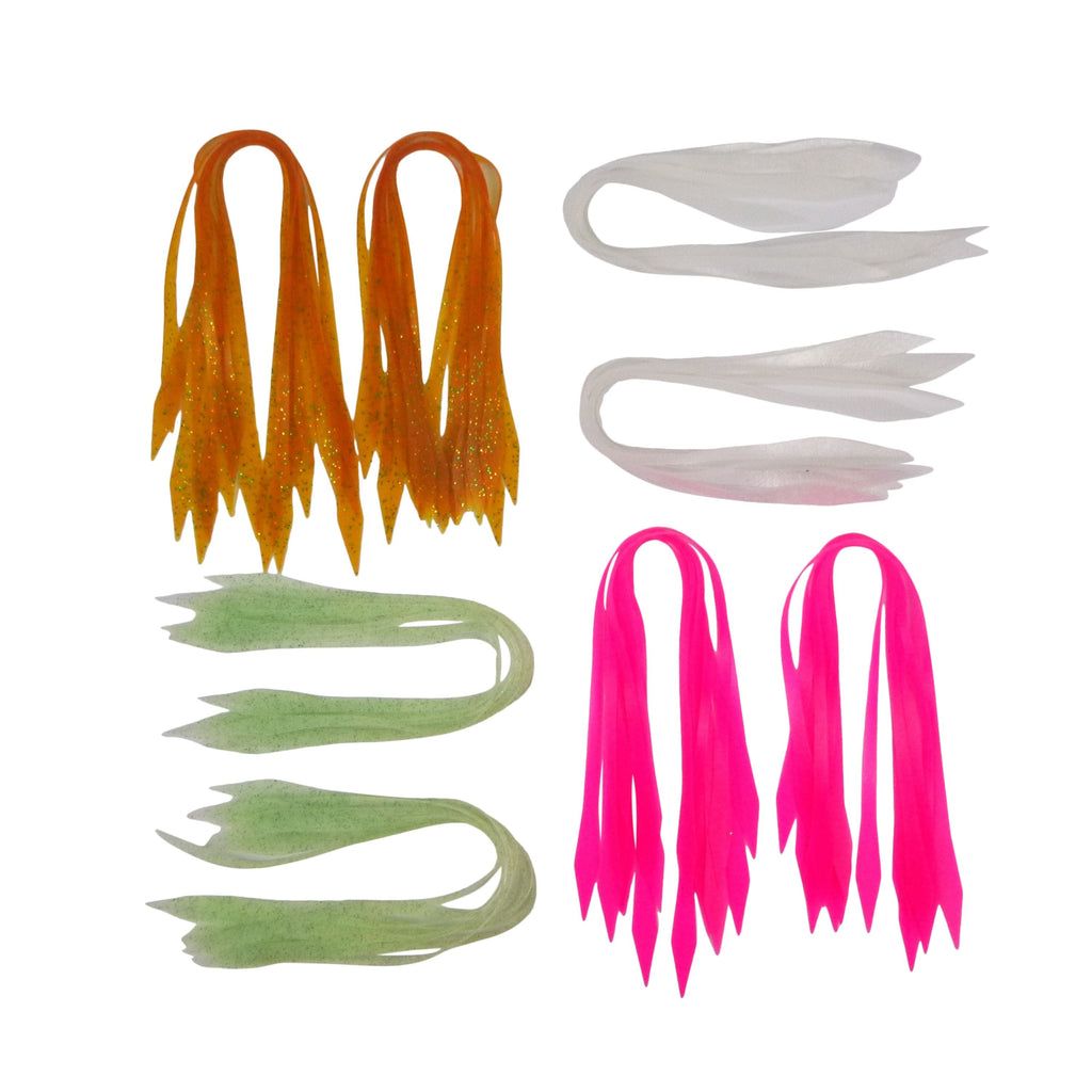 Artizan Silicon Lure Tails, Lumo Green, Pack of 20