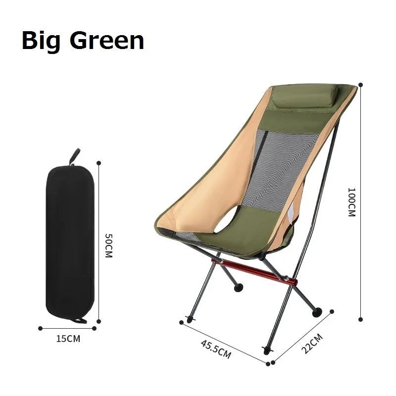 Ultralight Folding Moon Chair Big Green