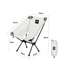 2pcs Outdoor Moon Chairs White