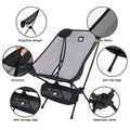 2pcs Outdoor Folding Moon Chairs Black