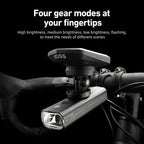 500 Lumen USB-C Rechargeable Bike Light Black