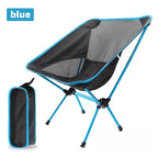 Premium Foldable Camping Chair Blue