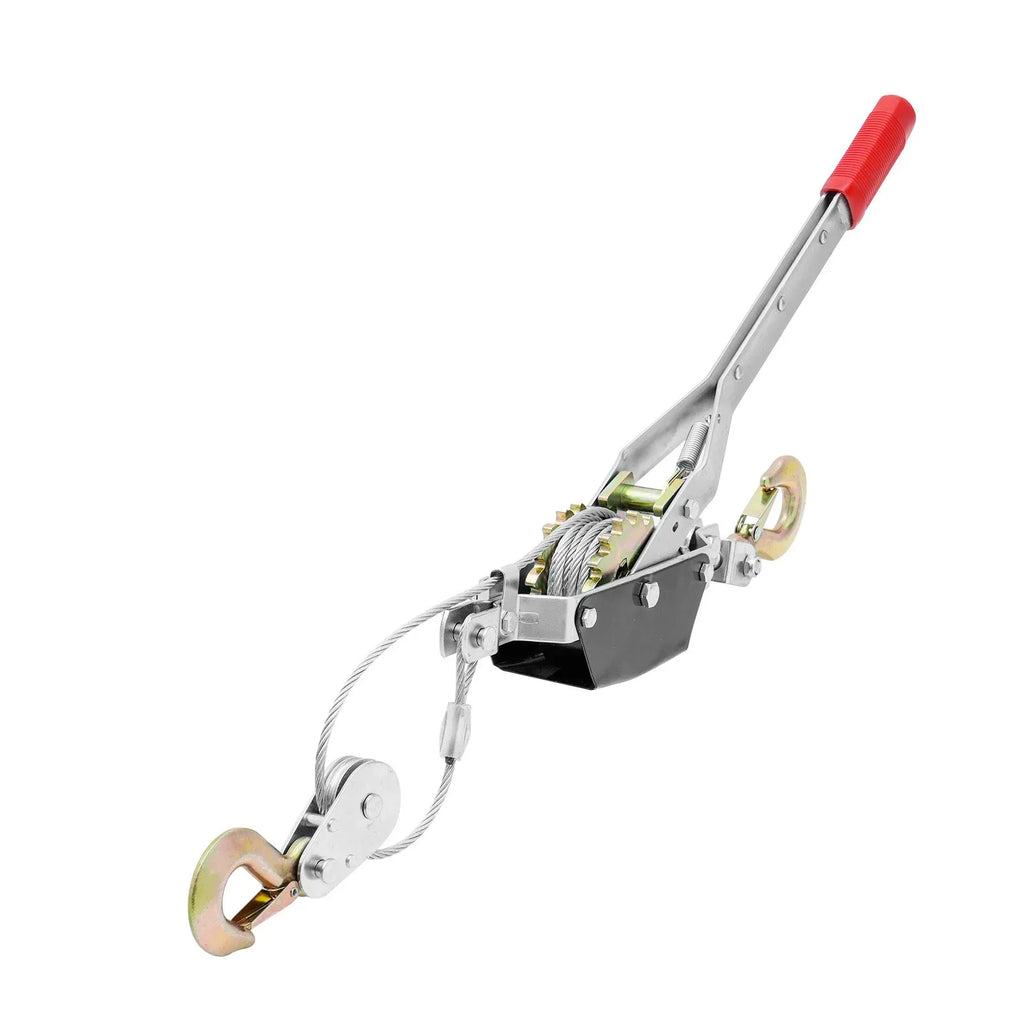 Come Along Winch, 2 Ton (4, 409 lbs) Pulling Capacity, 12 ft Steel Cable, 2 Hooks