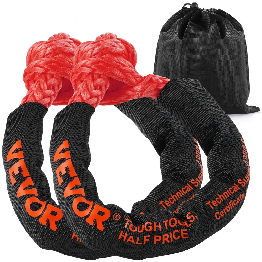 Synthetic Soft Shackle Rope, ATV, Trucks, Jeep, Off-Road Vehicles Towing, Red