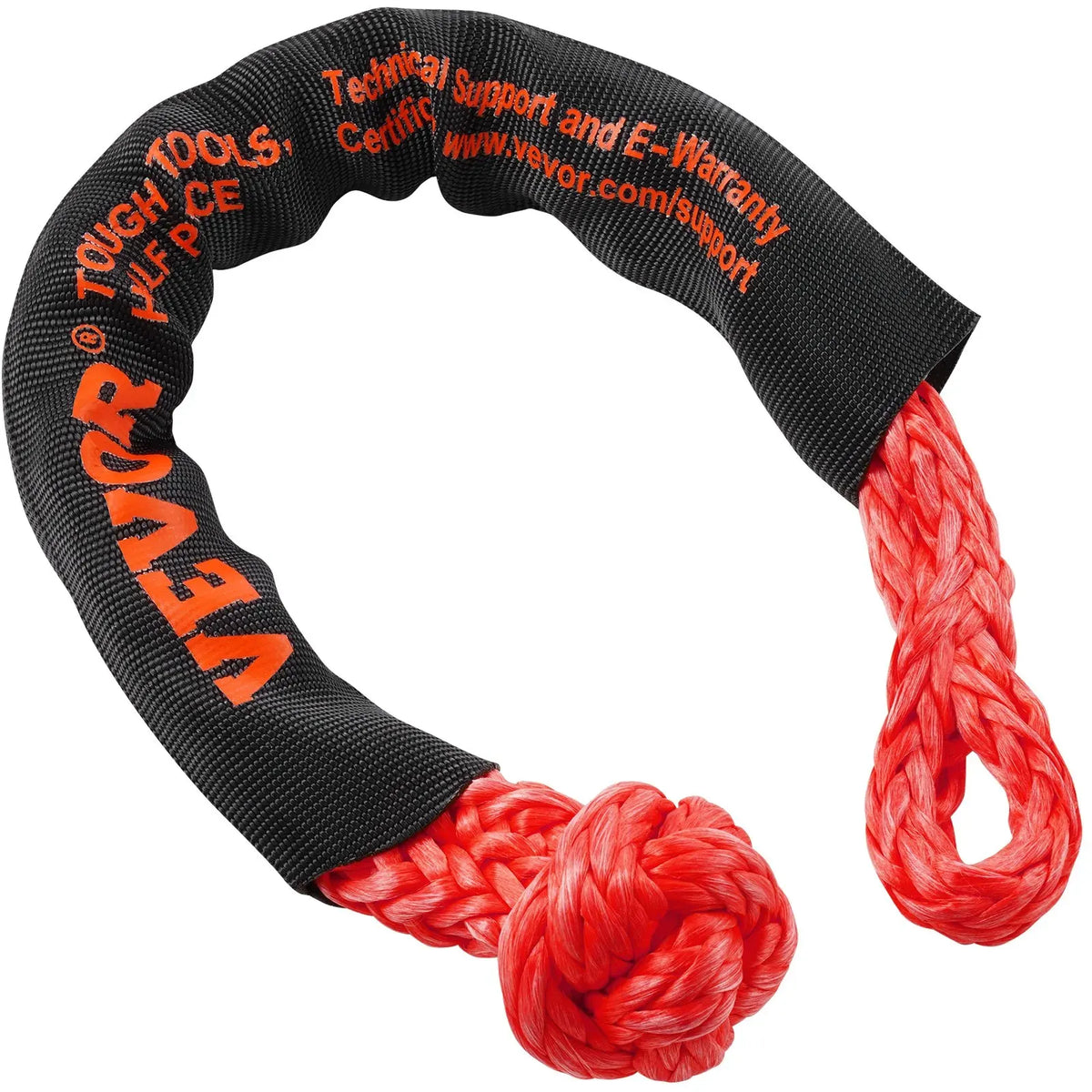 Synthetic Soft Shackle Rope, ATV, Trucks, Jeep, Off-Road Vehicles Towing, Red