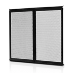 RV Screen Door Protector, 571.5 x 508 mm Door Grille, Easy to Install and Disassemble, Reinforced Breathable Protective Mesh, Aluminum Alloy Camper RV Entry Protector for Pet Protection, Black
