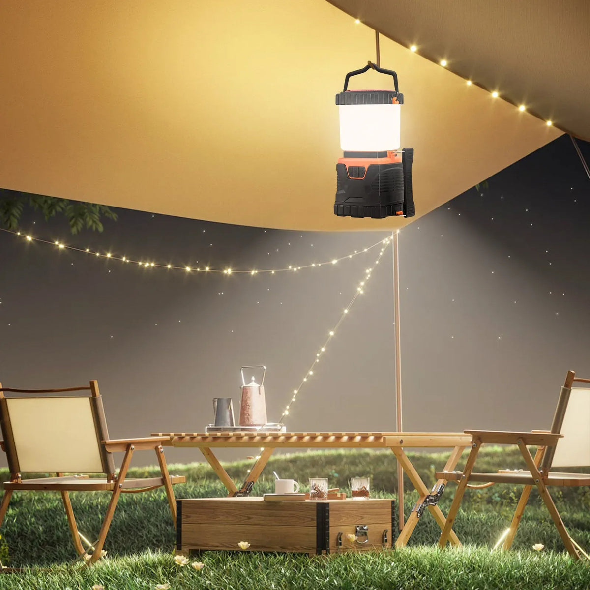 LED Camping Lantern, All-in-one, 1000LM, 360x Illumination, 4 Lighting Modes, Ideal for Hiking Fishing Outages Repairs
