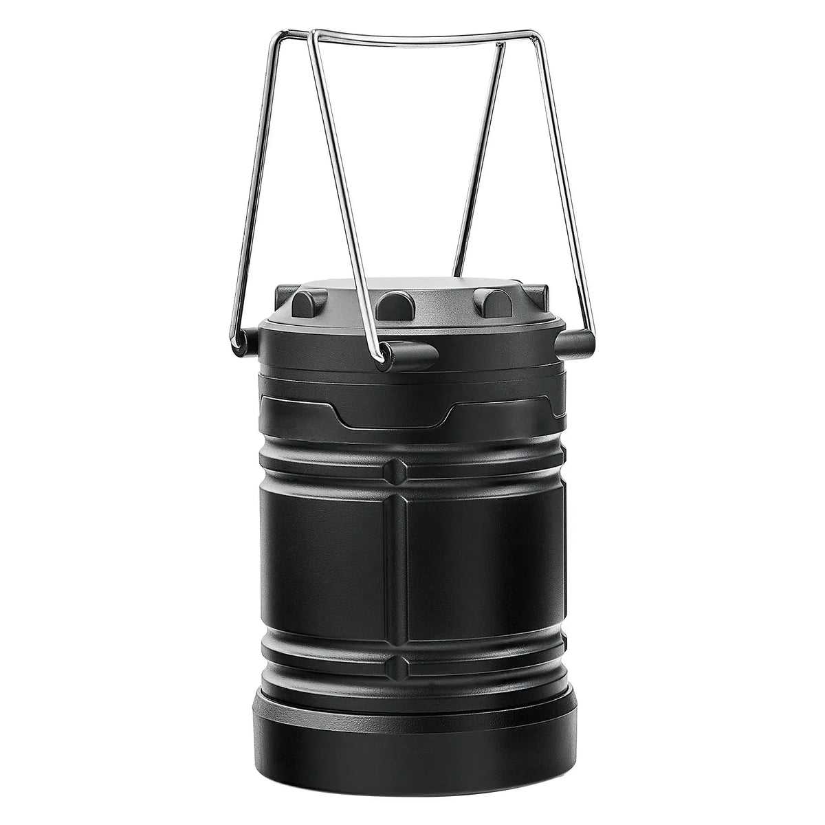 LED Camping Lanterns, 4 Pack, Magnetic Base, Battery Powered Lights, Lightweight Hanging Collapsible Lights, Black
