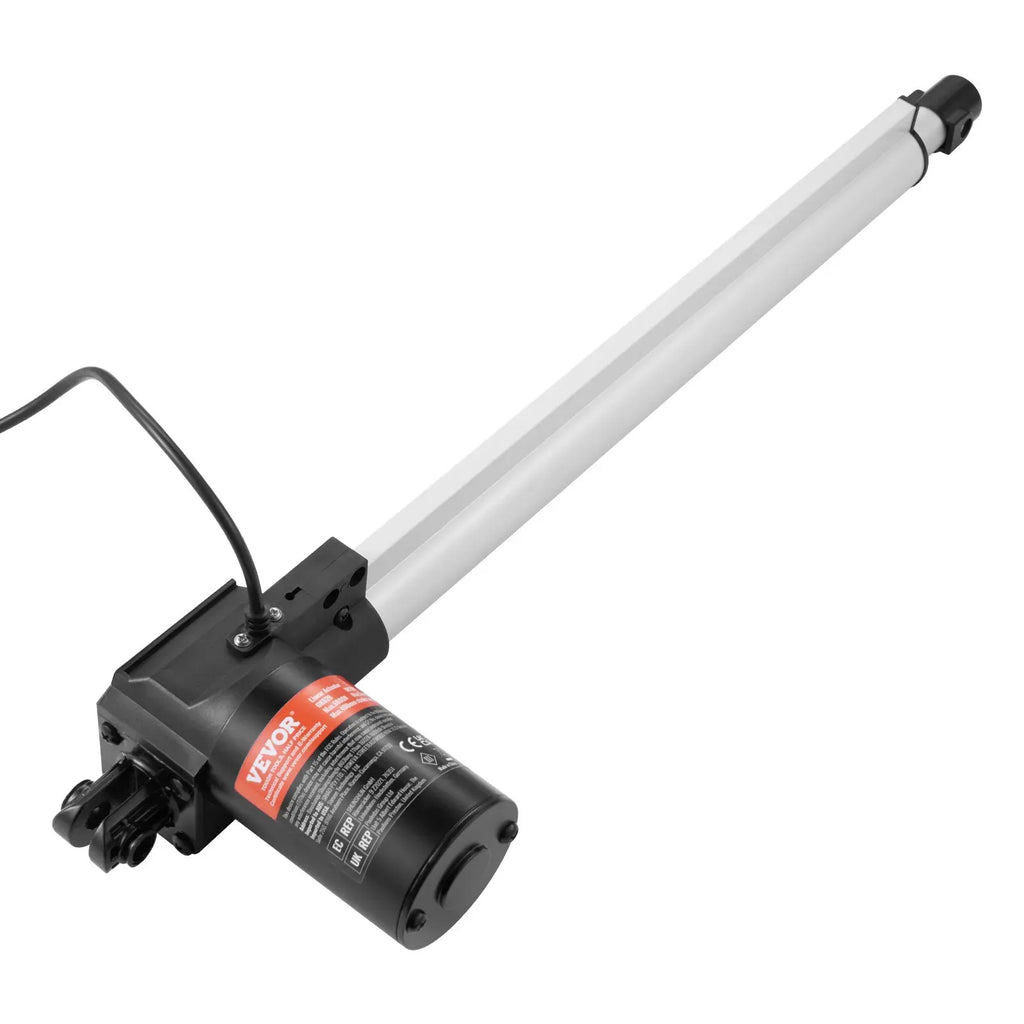 Linear Actuator 12V, 16 Inch Heavy Duty 1320lbs/6000N Linear Actuator, 0.19"/s Linear Motion Actuator with Mounting Bracket & IP44 Protection for Electric Door Industrial Machinery Vessels Cargo