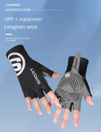 Size XL Black Breathable Half-Finger Cycling Gloves - Anti-Slip, Shockproof, and Durable for Men & Women