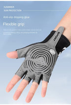 Size M Bright Green Breathable Half-Finger Cycling Gloves - Anti-Slip, Shockproof, and Durable for Men & Women