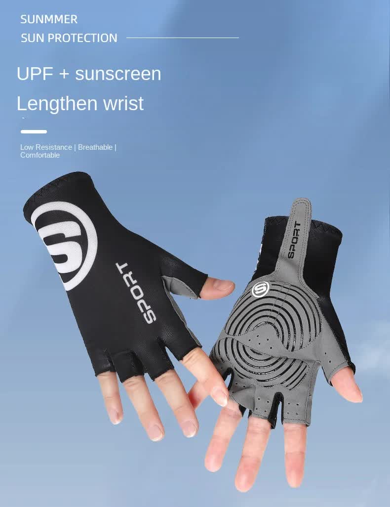 Size XL Bright Green Breathable Half-Finger Cycling Gloves - Anti-Slip, Shockproof, and Durable for Men & Women
