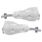 Professional Universal Motorcycle Handguards for Honda CC110 Cross Cub - Heavy Duty Aluminum Alloy Anti-Collision Brush Guards, Carbon Fiber Style Handlebar Protectors for Dirt Bikes and Off-Road Motorcycles - 1 Pair—White