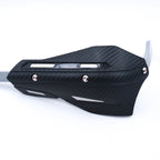 Professional Universal Motorcycle Handguards for Honda CC110 Cross Cub - Heavy Duty Aluminum Alloy Anti-Collision Brush Guards, Carbon Fiber Style Handlebar Protectors for Dirt Bikes and Off-Road Motorcycles - 1 Pair—White