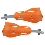 Professional Universal Motorcycle Handguards for Honda CC110 Cross Cub - Heavy Duty Aluminum Alloy Anti-Collision Brush Guards, Carbon Fiber Style Handlebar Protectors for Dirt Bikes and Off-Road Motorcycles - 1 Pair—Orange