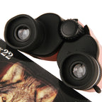 Pink 10x22 Compact Binoculars for Adults - High Definition Lightweight Telescope for Hiking, Travel, and Concerts